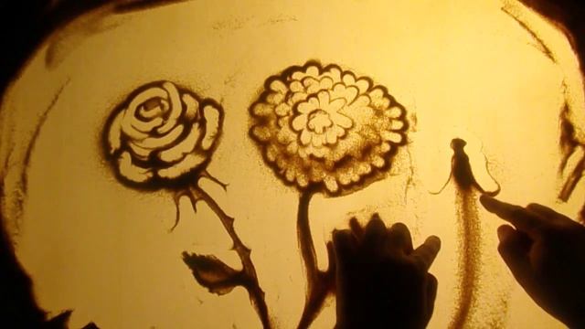 Урок песочной анимации: простое рисование цветов смотреть онлайн