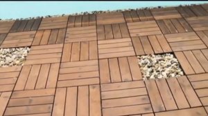 DECKING PE WOODEN FAKE GRASS FLOOR MAT 30CM X 30CM OUTDOOR GARDEN FLOORING DESIGN HOME DECORATION