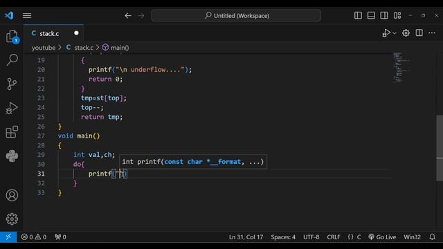 Stack in data structure | my journey #datastructures #clanguage