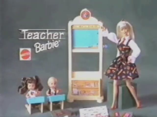 1995 Реклама куклы Учительницы Барби Маттел Teacher Barbie Doll & Classroom