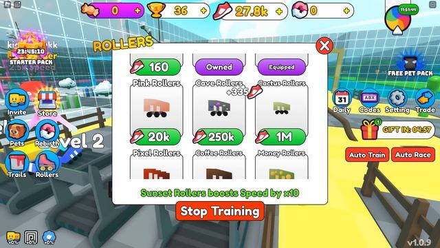 ?Я РАЗОГНАЛСЯ ДО 1000 КМ/Ч НА РОЛИКАХ В РОБЛОКС! ШЕДИ ROBLOX смотреть онлайн