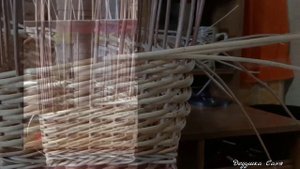 10. Лозоплетение. Прямоугольная корзинка с донышком из ДВП
