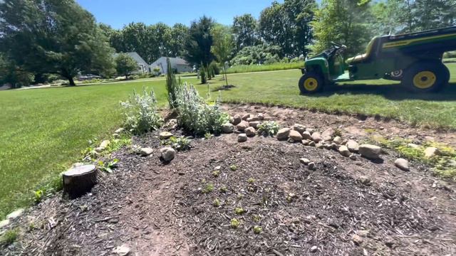 Digging a bit more sod and Laying out a rock path for my rose garden смотреть онлайн