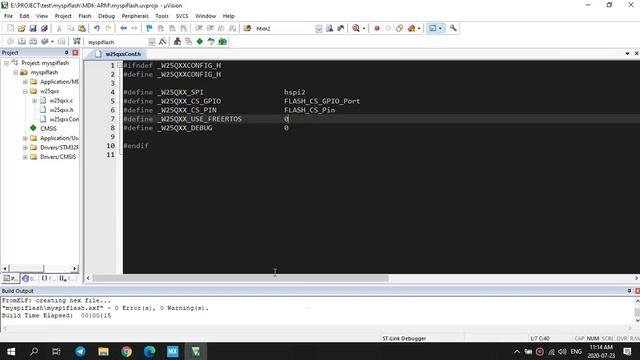 STM32+SPI FLASH (w25q32) смотреть онлайн