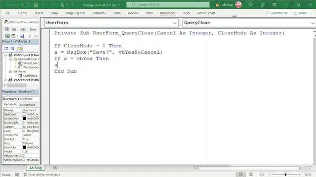 Excel VBA - Provide selections when UserForm is closing