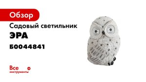 ERAFYS01 09 II ЭРА Садовый светильник Полярная сова на солнечной батарее, полистоун