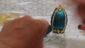 DIY Яйцо фаберже пасхальные поделки своими руками из ленты