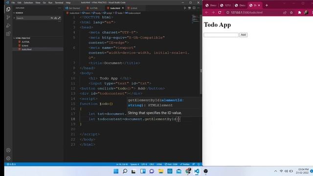 Todo List App in Javascript | simple Todo List Using HTML and Javascript