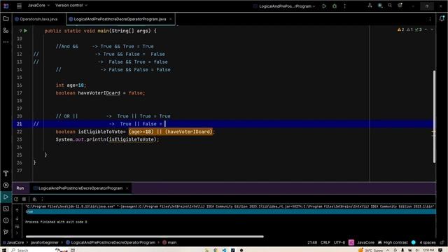 7 - Mastering Logical And Unary Operators In Java l Java For Beginners In Hindi
