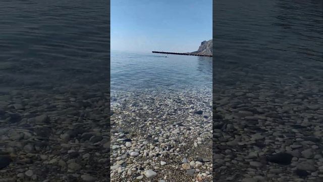 Море в Коктебеле сегодня чистое, но прохладное 🌊🥶😀05.07.2023#крым #море