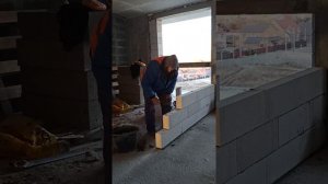 кладка перегородок из газоблока 100 мм