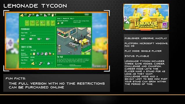 Lemonade Tycoon Deluxe смотреть онлайн