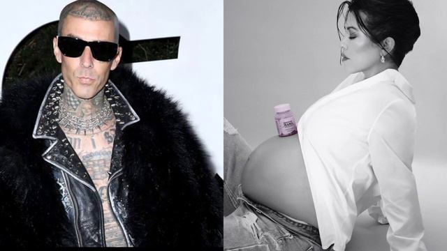 Travis barker and kourtney kardashian/Welcome their first born together