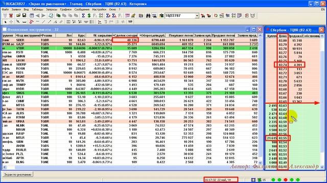 05 Торговая Платформа Транзак Transaq   Таблица Котировки Стакан Цен