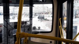 поездка на новогоднем  электробусе маршрут  538 красная площадь  метро  Китай город