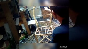 Делаю сиденье и спинку стула из лозы