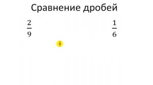 Сравнение дробей