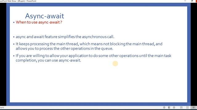 Part 45 :- When To Use Task And Async Await in C#  | asynchronous and Parallel Programming in C#