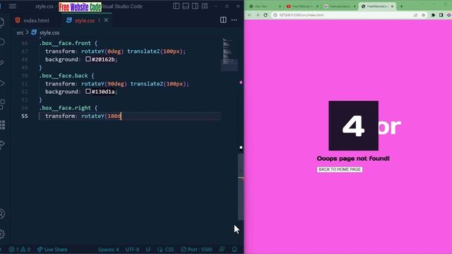 Animation 404 Not Found - HTTP 404 - Page not found HTML CSS design Tutorial смотреть онлайн