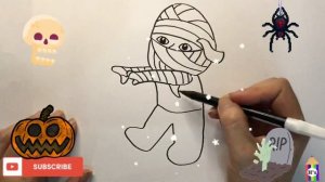 How To Draw a Mummy | Halloween | Bolalar uchun mumiya rasm chizish | рисование мумии для детей