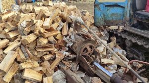 Дровокол монстр своими руками на базе ДТ 75 и золотые помощники.