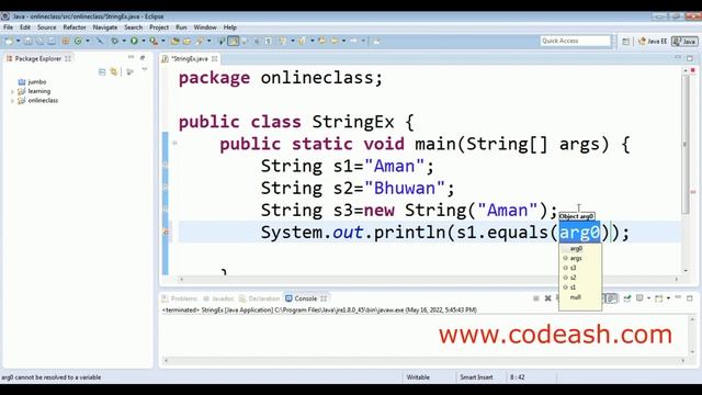 String equals() method in Java | String Comparison in Java смотреть онлайн