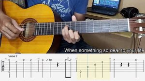 Queen - Face it Alone Fingerstyle Guitar ( Tab + Chords + Lyrics )