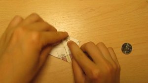 Валентинка из купюры и монеты. Отличный подарок оригами!
