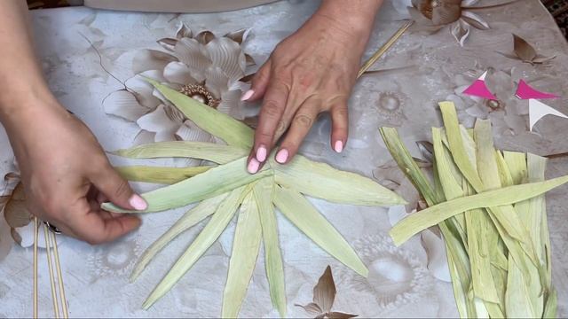 Пальмовые листья из кукурузы своими руками сухоцвет пальмы How to make a palm leaf 手工纸棕榈叶