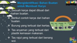 KARYA IMAJINATIF 3 DIMENSI DAN PENGOLAHAN BAHAN BUATAN   SBdP TEMA 6 SUB 3 dan 4 KELAS 2