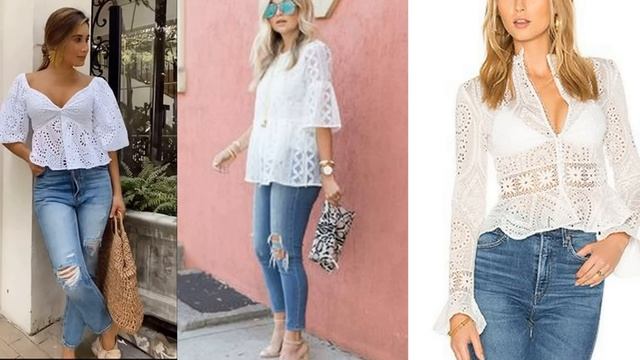 БЕЛЫЕ? БЛУЗКИ ИЗ ШИТЬЯ? МОДНЫЕ КРАСИВЫЕ БЛУЗКИ смотреть онлайн