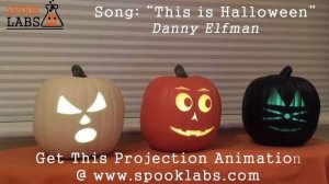 Singing Pumpkin Projection Animation - This Is Halloween