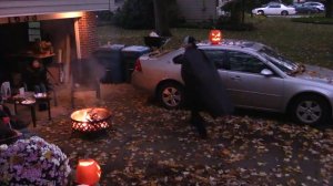 Halloween Fun With LumiLor's Light Emitting Coating And A Bat Man Mask