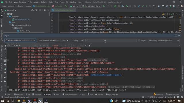Bagian #21 Menampilkan Data Absensi Cloud | Aplikasi Absensi Berbasis Android SQLite dan MySQL смотреть онлайн