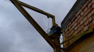 Мини кран своими руками. Mini crane 500kg, 30m lifting!