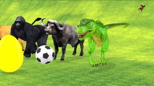 Dinosaur Monkey Elephant Lion Gorilla Animal Game Rolling Soccer Ball in Pipe Selection