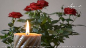 Горящая свеча из пчелиного воска Светлей «Спиральная колонна»