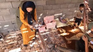 Nomadic and rural life: Mahin's effort to create a nomadic shelter: Iranian nomadic life