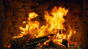 Вид пламени камина с треском дров. Расслабляющая музыка огня, для сна, отдыха и релаксации.
