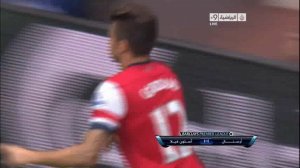 Arsenal vs Aston Villa 1-1 half time