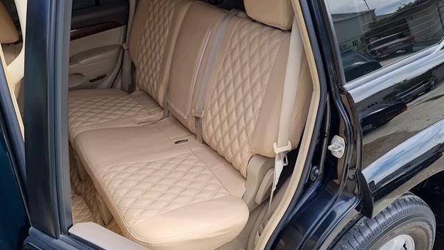 Чехлы Toyota Land Cruiser Prado 120 из экокожи от Avto-akcesuar - Бежевые (3D Ромб) смотреть онлайн