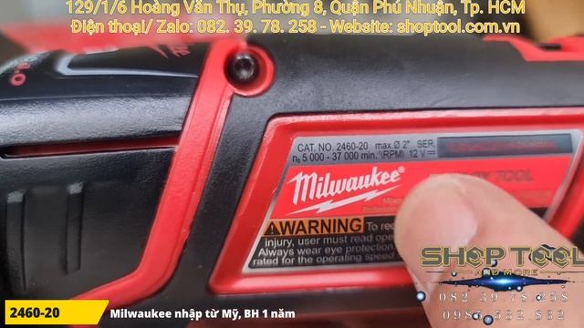 MÁY MÀI KHUÔN Milwaukee 2460-20 Dùng pin 12v Hàng Nhập từ Mỹ  0823978258 SHOPTOOL