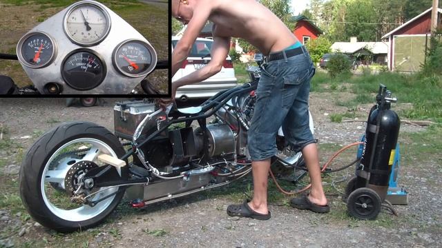 First road test of turbine motorcycle смотреть онлайн