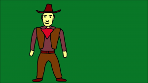 Анимационный рисунок на зелёном фоне, видео 1 минута