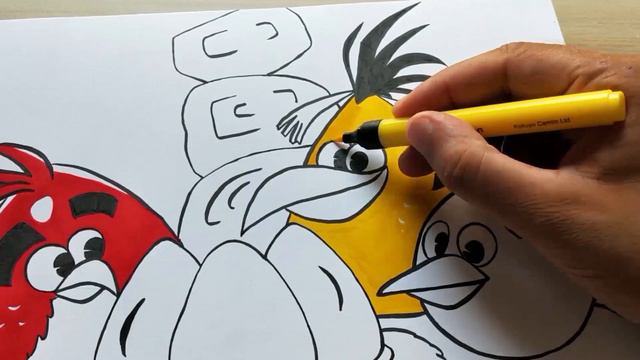 Drawing Angry Birds. || My little cousin comes while i was drawing || Truntrun смотреть онлайн