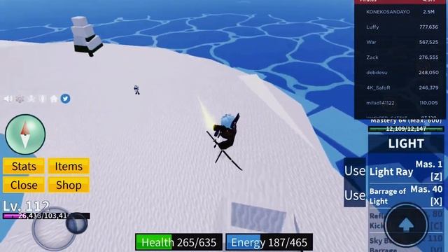 Defeating the yeti boss in Blox fruits! (Roblox) смотреть онлайн