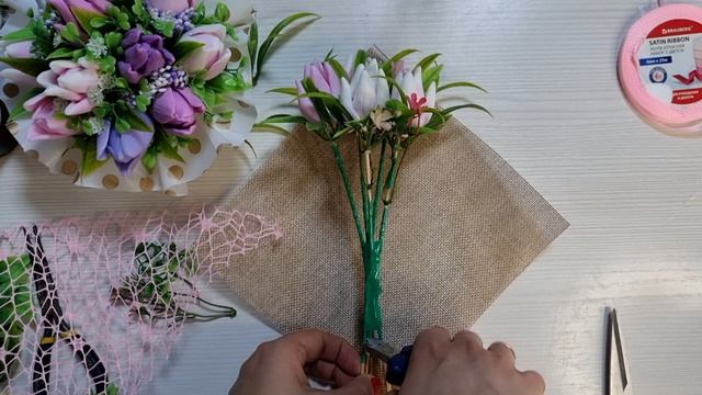 Как собрать букет в руку из тюльпанов от формадела  GLORI form. Мыловарение для начинающих