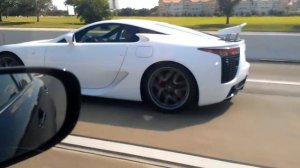 Lexus LFA V10 on Beltway 8 Houston Texas