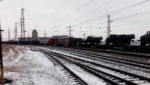 поезд с военной техникой едет в сторону Казахстана, ст Сулея