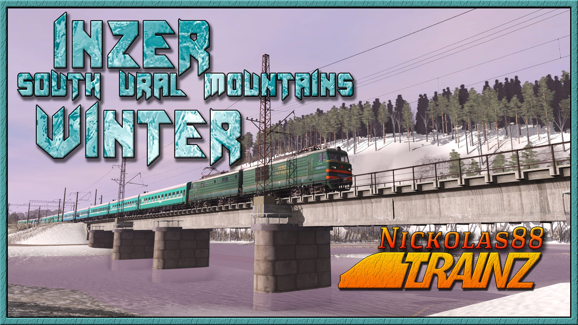 Inzer - South Ural Mountains (Winter). Trainz Railroad Simulator 2019